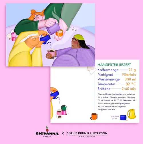 POSTKARTENSET "GIOVANNA KAFFEE" 